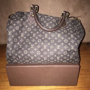 Brown Denim Louis Vuitton purse